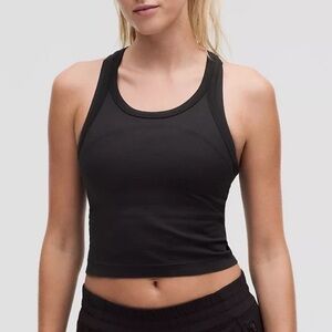Lululemon swiftly tech cropped tank top racer back black 4